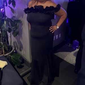 Elegant Black Off-Shoulder Dress